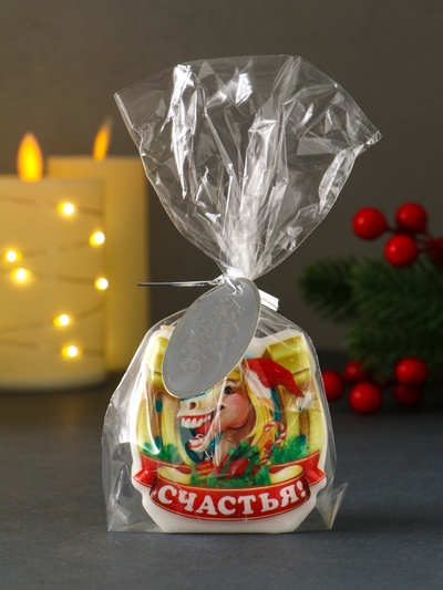 Свеча новогодняя «Лошадь. Подкова. Счастья», 6×2.8×6 см