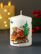 Свеча новогодняя пеньковая «Три коня», 6×6×8 см - Фото 4