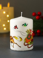 Свеча новогодняя пеньковая «Три коня», 6×6×8 см - Фото 5