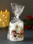 Свеча новогодняя пеньковая «Три коня», 6×6×8 см - Фото 6