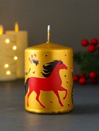 Свеча новогодняя пеньковая «Лошадь. 2026», 6×6×8 см - Фото 3