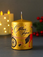 Свеча новогодняя пеньковая «Лошадь. 2026», 6×6×8 см - Фото 4