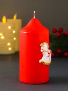 Свеча-цилиндр «Лошадка-качалка», 6×6×8 см - Фото 3