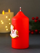 Свеча-цилиндр «Лошадка-качалка», 6×6×8 см - Фото 5