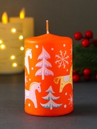 Свеча новогодняя пеньковая «Лошадки», 6×6×8 см - Фото 5