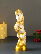 Свеча декоративная «Конь на дыбах», белый, 9×6.2×25.5 см - Фото 3