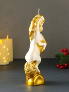 Свеча декоративная «Конь на дыбах», белый, 9×6.2×25.5 см - Фото 5