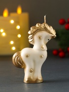 Свеча декоративная «Лошадка», золотой, 6×2.5×8.2 см 10920563