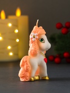 Свеча декоративная «Влюблённая лошадка», розовый, 5.3×3.3×8.2 см - Фото 3