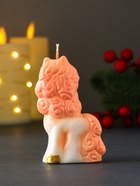 Свеча декоративная «Влюблённая лошадка», розовый, 5.3×3.3×8.2 см - Фото 4