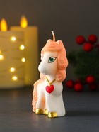 Свеча декоративная «Влюблённая лошадка», розовый, 5.3×3.3×8.2 см - Фото 5