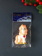 Свеча декоративная «Влюблённая лошадка», розовый, 5.3×3.3×8.2 см - фото 809304313