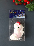 Свеча новогодняя «Кудрявая пони», серебро, 7×3.5×8.5 см - Фото 6