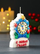 Свеча новогодняя «Куранты. Барельеф», 5.4×1.7×8 см - Фото 3