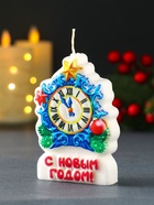 Свеча новогодняя «Куранты. Барельеф», 5.4×1.7×8 см - Фото 5