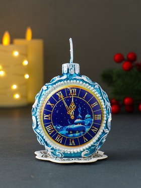 Свеча новогодняя «Куранты», 7.2×5×8.5 см