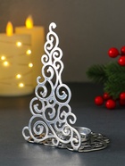 Подсвечник на 1 свечу «Ёлка новогодняя нарядная», металл под хром, 10×7.5×13.5 см - фото 809243627 Подсвечник на 1 свечу «Ёлка новогодняя нарядная», металл под хром, 10×7.5×13.5 см - фото 809243627