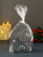 Подсвечник на 1 свечу «Домик новогодний с часами», металл, серебряный, 6.7×10×13.5 см - Фото 7