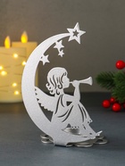 Подсвечник на 1 свечу «Рождественский месяц», металл, серебряный, 11×7×15 см - фото 809243648 Подсвечник на 1 свечу «Рождественский месяц», металл, серебряный, 11×7×15 см - фото 809243648
