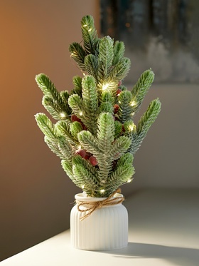 Фигура светодиодная «Морозное утро» 36 см, 20 LED, от батареек AG13×3, свечение тёплое белое