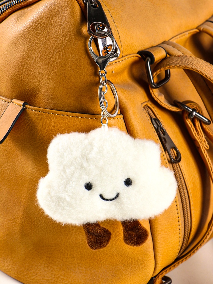 Брелок для ключей на кольце «Пушистик. Облачко с ножками», на сумку, рюкзак, 10×9 см