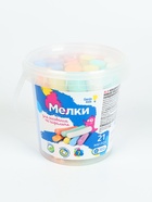 УЦЕНКА Мелки для рисования, 21 шт. разноцветного толстого мелка - Фото 5