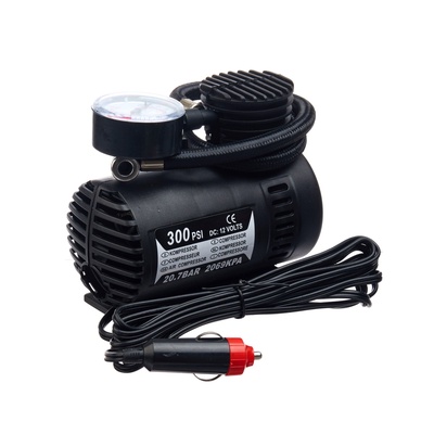 УЦЕНКА Компрессор автомобильный 15 л/мин, провод 2.6 м, шланг 45 см, 3 переходника