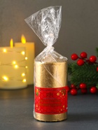 Свеча-цилиндр «Новогодняя ночь», 100×50 см, золотой 10926636