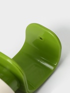 УЦЕНКА Дозатор для жидкого мыла 19×8×8 см, цвет белый/зелёный - Фото 2