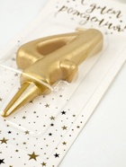 УЦЕНКА Свеча для торта цифра «Золотая», 5.5 см, цифра 4 - Фото 6