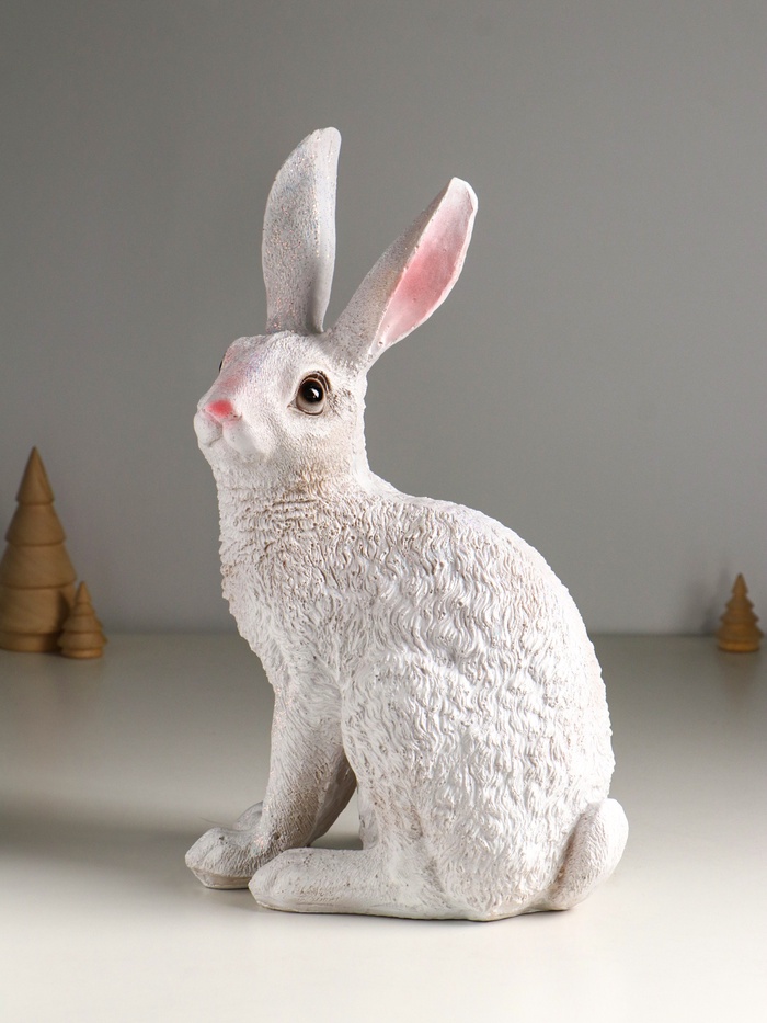 Копилка для денег «Зайчик русак», полистоун, с глиттером, 36 см