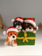 Фигура полистоун «Щенки в шкатулке», 16.5×23×18 см - Фото 1