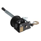 Лебедка ручная барабанная тяговая ТУНДРА, 800 кг, трос-ремень 6 метров - Фото 6