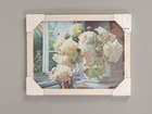 УЦЕНКА Гобеленовая картина «Пионы на окне» 34×43 см, рама микс - фото 14996828
