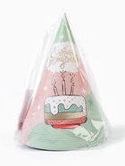 Колпак праздничный бумажный «С Днём рождения», торт (10 шт) - фото 809243923