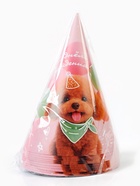 Колпак праздничный бумажный «С Днём рождения, собачка», розовый (10 шт) - фото 809243987