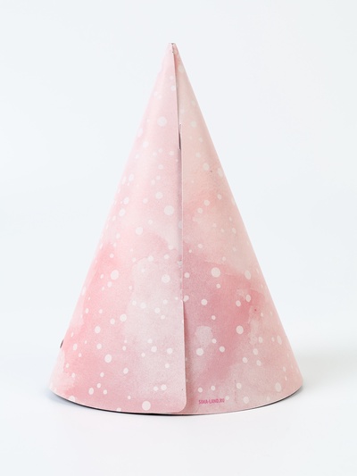 Колпак праздничный бумажный «Желаю счастья, ёжик», розовый