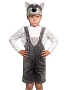 Карнавальный костюм «Волчонок» плюш, 3-6 лет, рост 98-116 см - фото 117423487