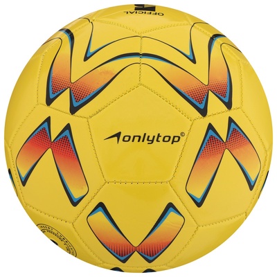 Футбольный мяч ONLYTOP, машинная сшивка, 32 панели, р. 5, PVC, МИКС