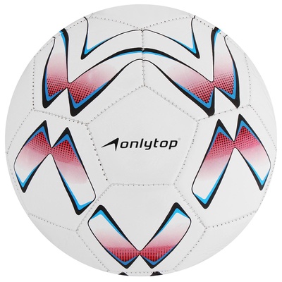 Футбольный мяч ONLYTOP, машинная сшивка, 32 панели, р. 5, PVC, МИКС