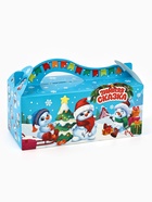 Коробка новогодняя подарочная складная «Снеговички», 23×10×10 см 10870417