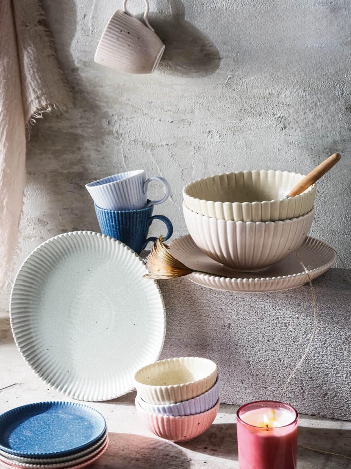 УЦЕНКА Набор тарелок 2 шт. «Коралл» 25.9×25.9×3 см, голубая - фото 117477546