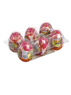 Яйца шоколадные, набор из 6 яиц, в пластиковой коробочке, с сюрпризом, 120 г - Фото 1