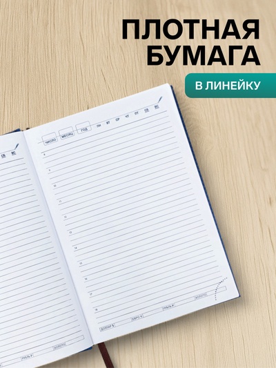 Ежедневник недатированный А5, 160 листов, «Вивелла», синий
