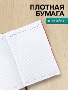 Ежедневник недатированный А5, 160 листов, «Небраска», красный - Фото 3