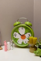 УЦЕНКА Часы - будильник настольные «Ромашка», с подвесом, дискретный ход, d=20 см, 32×23 см, 2АА 5 - Фото 2