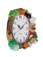 УЦЕНКА Часы настенные, для кухни «Овощи», плавный ход, d-17 см, 27×34 см - фото 14922115