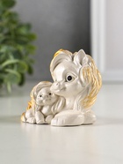 Фигурка гипс «Пони мама», 9×7×6 см, перламутр - фото 119110085