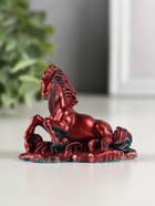 Фигурка гипс «Лошадь лежит», 8×6×3 см, окисленная медь - фото 119110093