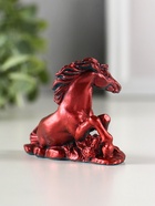 Фигурка гипс «Лошадь лежит», 8×6×3 см, окисленная медь - фото 119110094